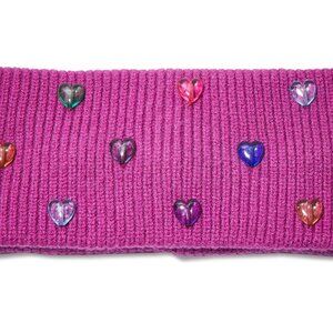 Magenta Heart Rainbow Headband and Jelly Ear Warmer | By Lele Sadoughi